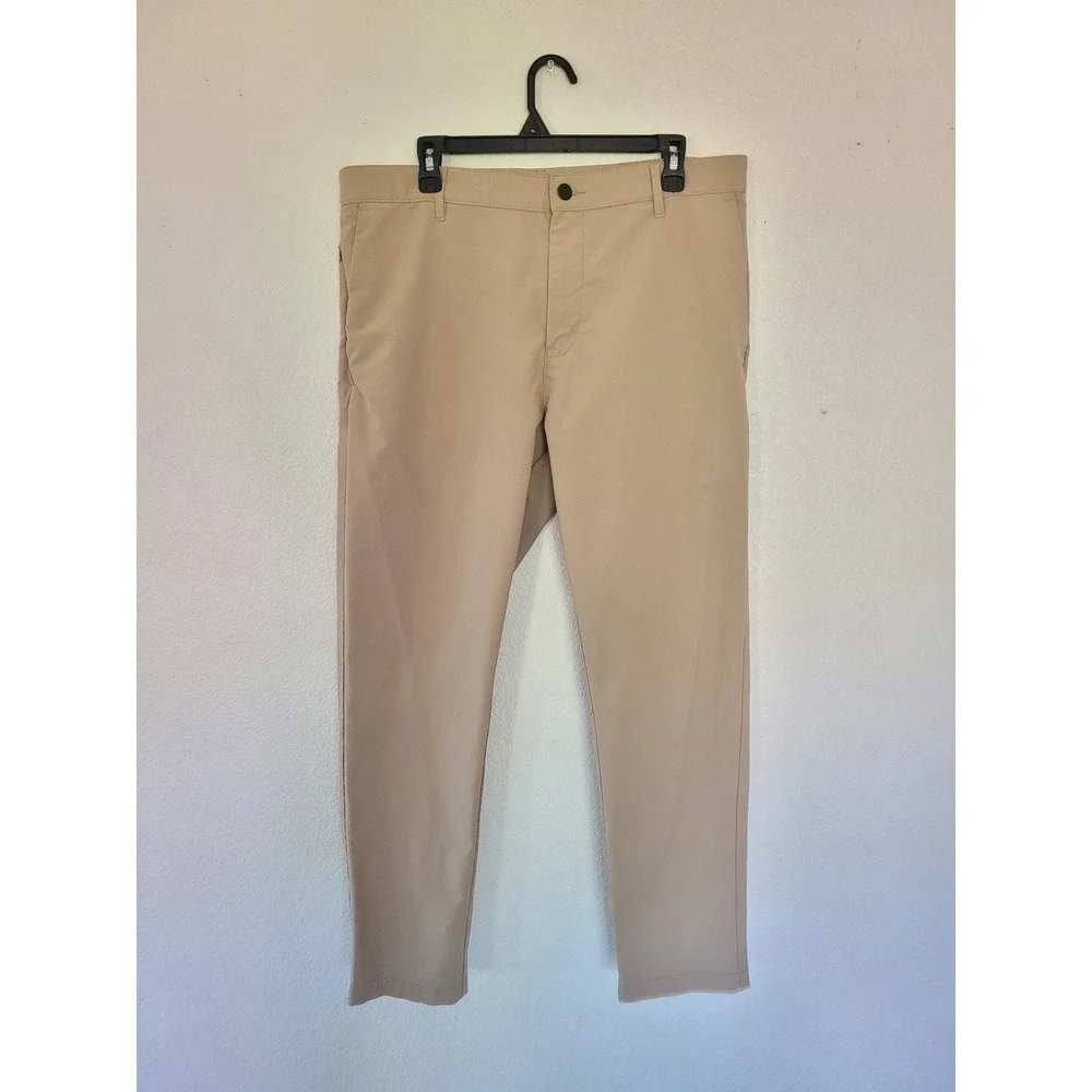 Banana Republic Mens 36x30 Beige Slim Fit‎ Lightweight Dress Pants #14